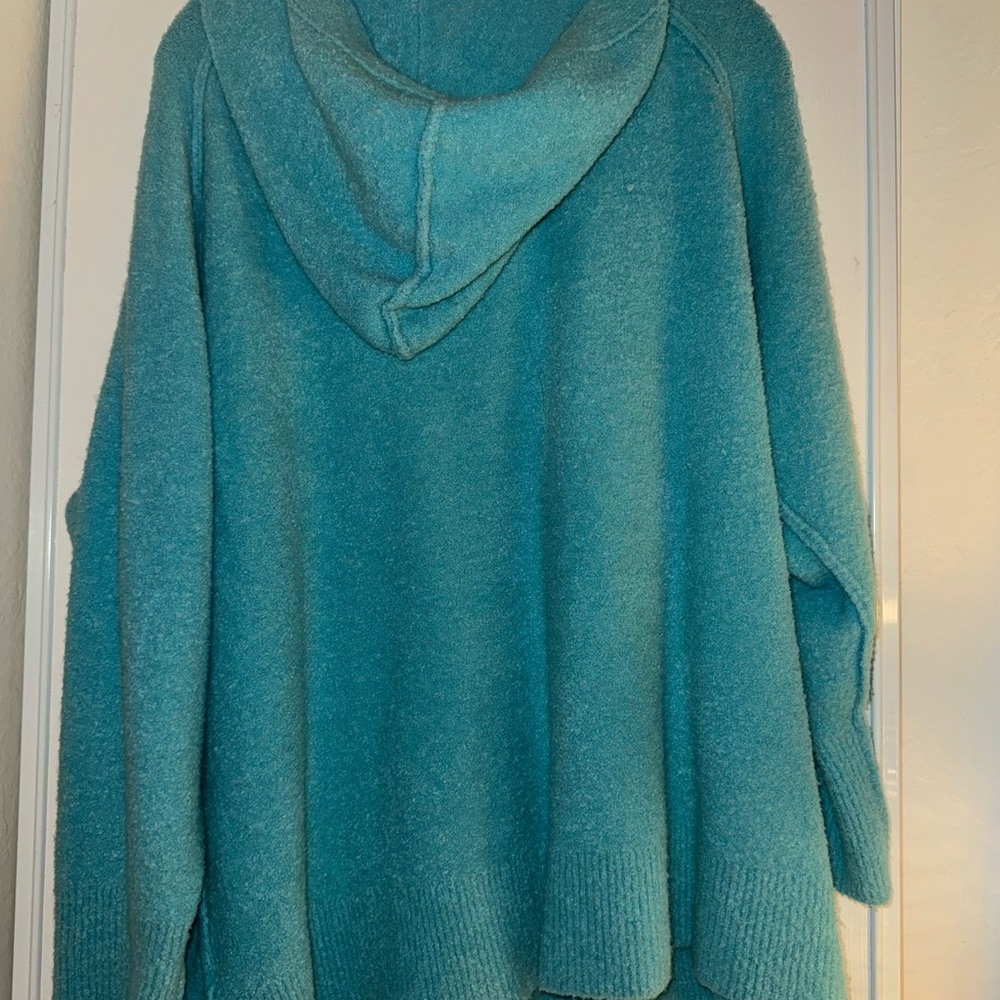 Women's Teal Hooded Sweater